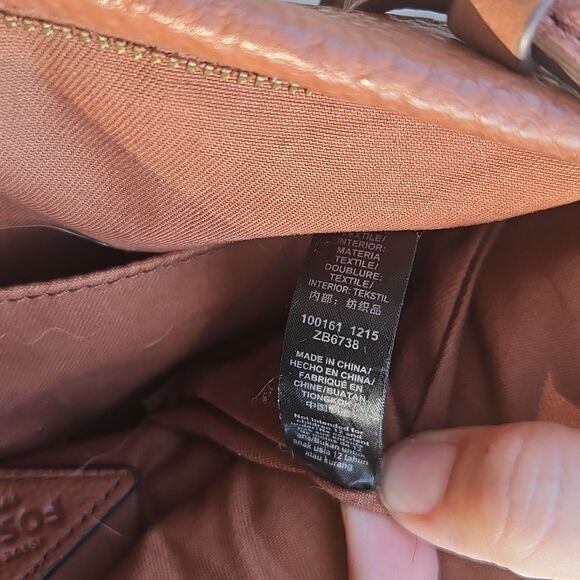 Fossil Brown Pebbled Leather Crossbody Bag - Picture 7 of 13